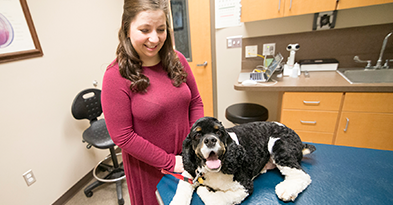 Shelby Denney with dog