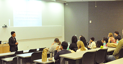 Patrick Tabon presenting