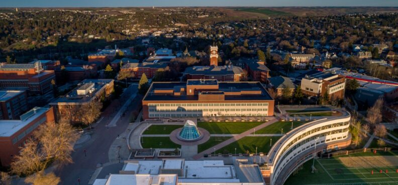 Washington State University aerial shot of Pullmam campus.