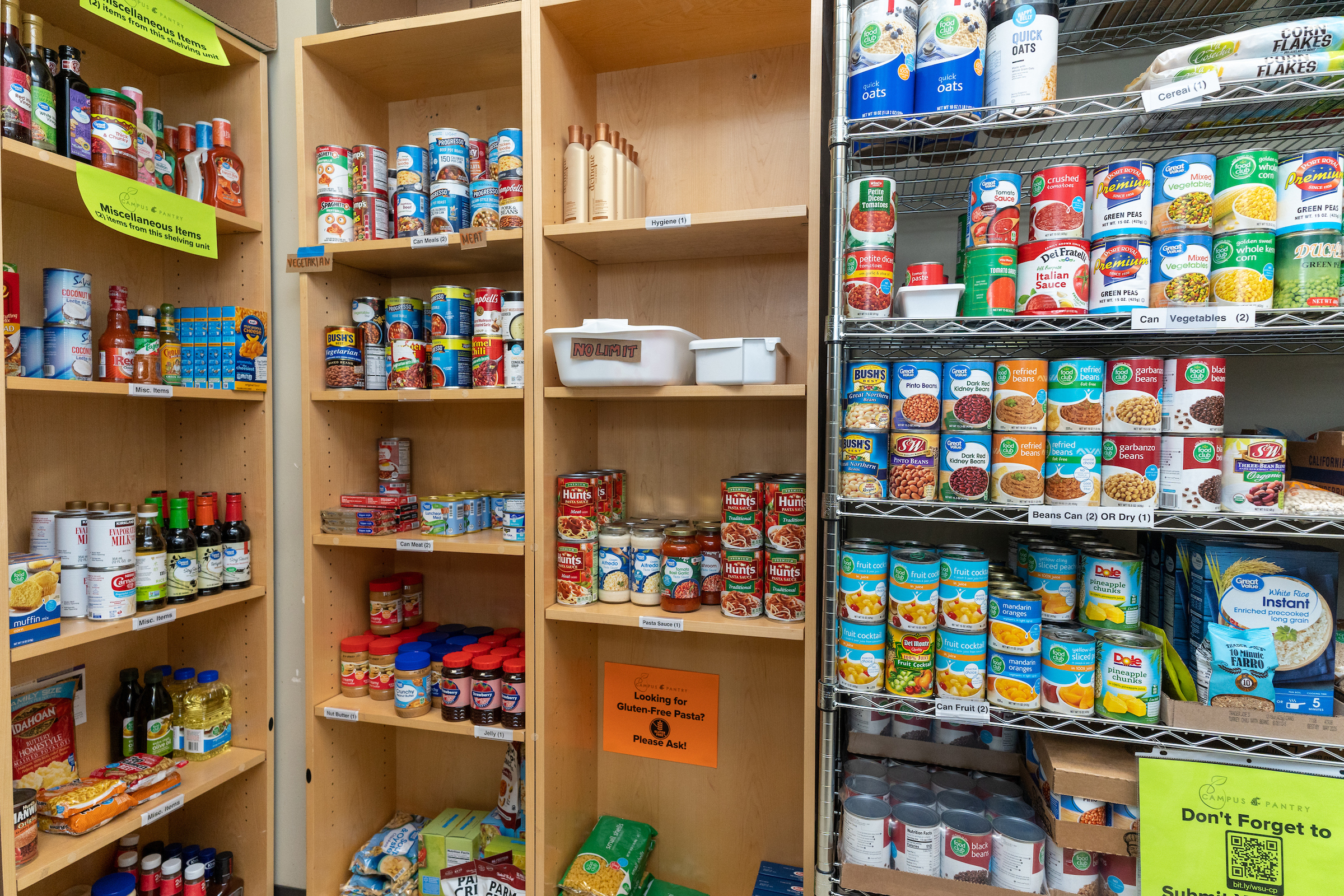 Campus Pantry shelves