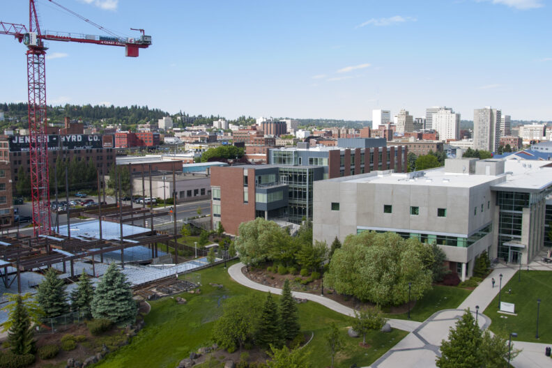 Construction of PBS with crane