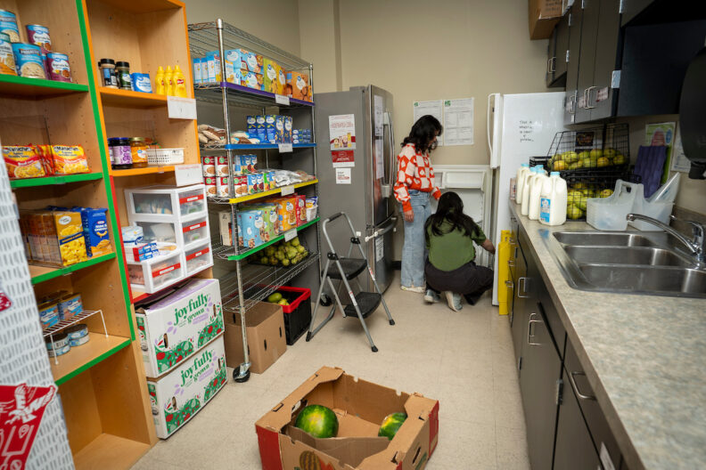 Students stocking Campus pantry
