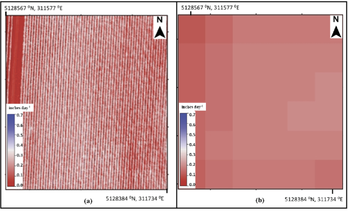 A graphic showing that multispectral and thermal drone imaging has a higher resolution than Landsat 7/8 imagery. 