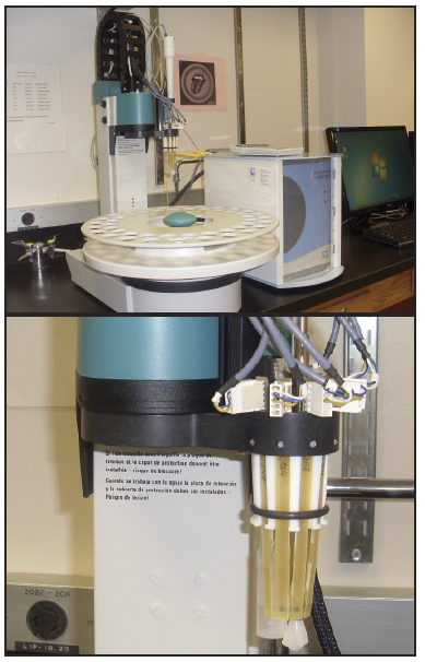 A picture of a small bench-top piece of equipment in a laboratory