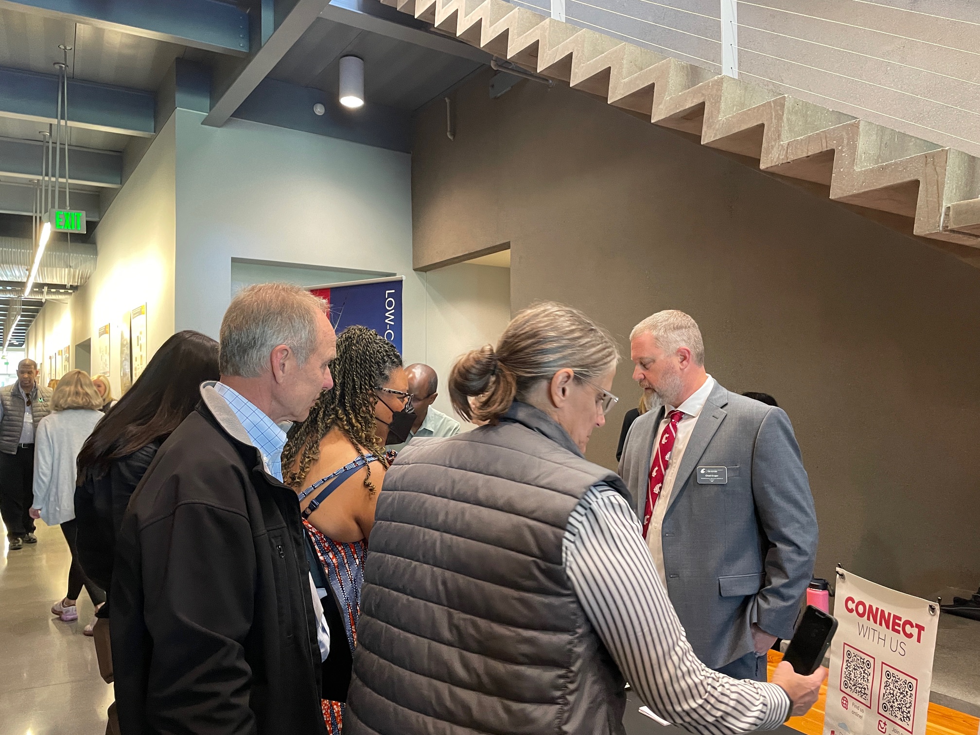 People connecting with INEF.