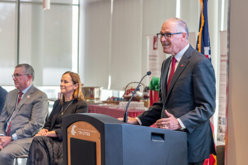Governor Inslee, Chancellor Haynes, President Schulz