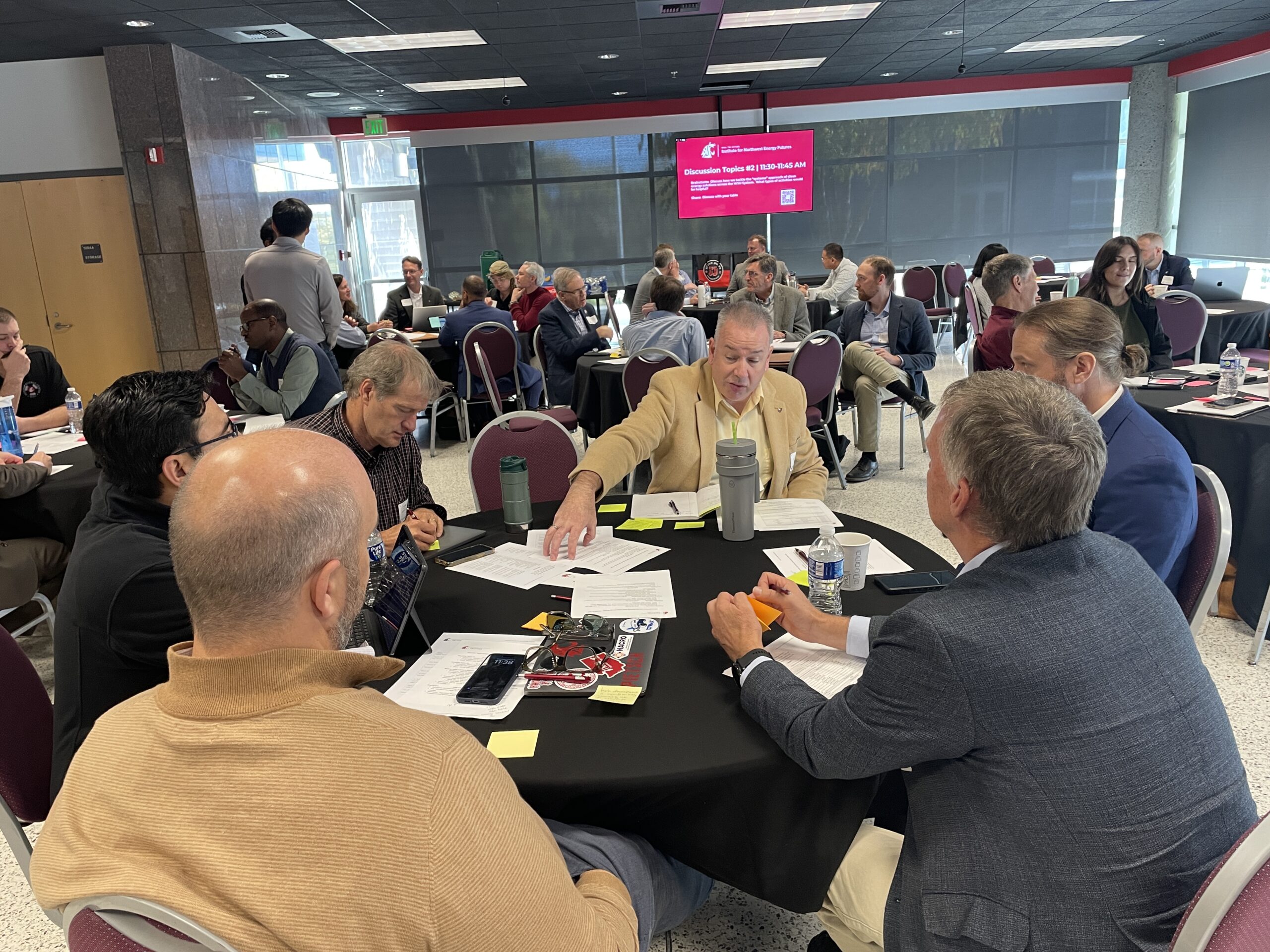 Jonathan Male, Assistant Vice Chancellor for Research and Director of the WSU systemwide Office for National Laboratory Partnerships, makes a point at the 2024 Energy Summit.