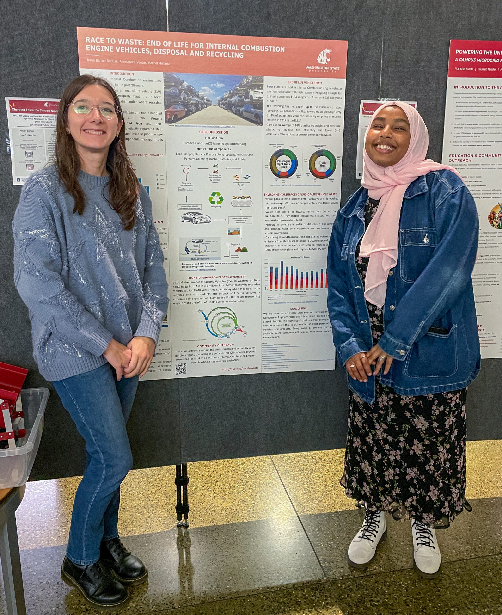 CEAN Student ambassadors and WSU Student Environmental group leaders Rachel Holland and Razan.