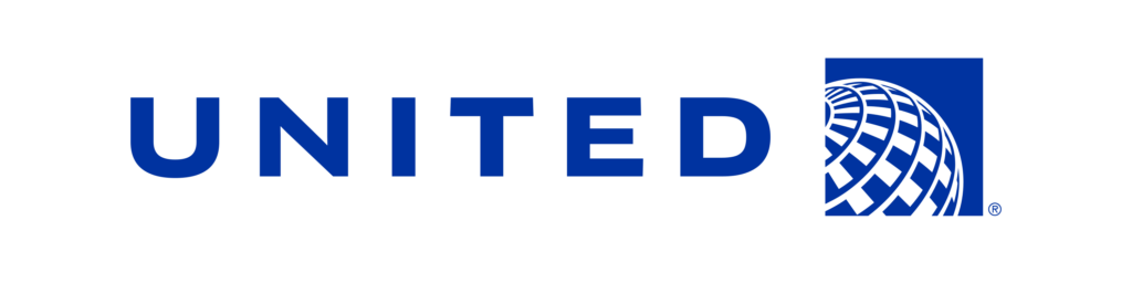 United Airlines logo.