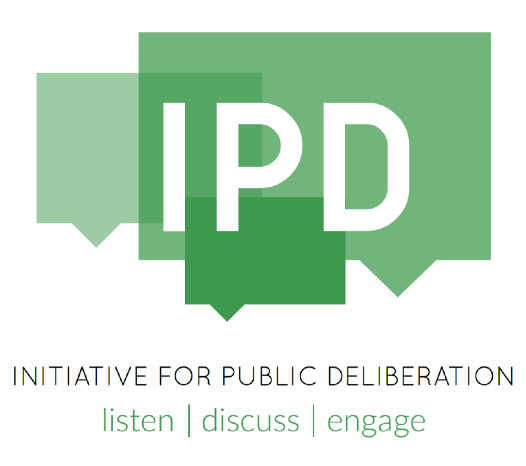The official logo badge for the WSU Vancouver Initiative for Public Deliberation, IPD
