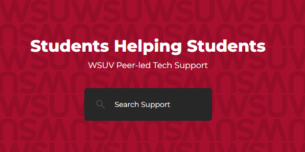 A close-up view of the WSU Vancouver campus website directory layout with text links