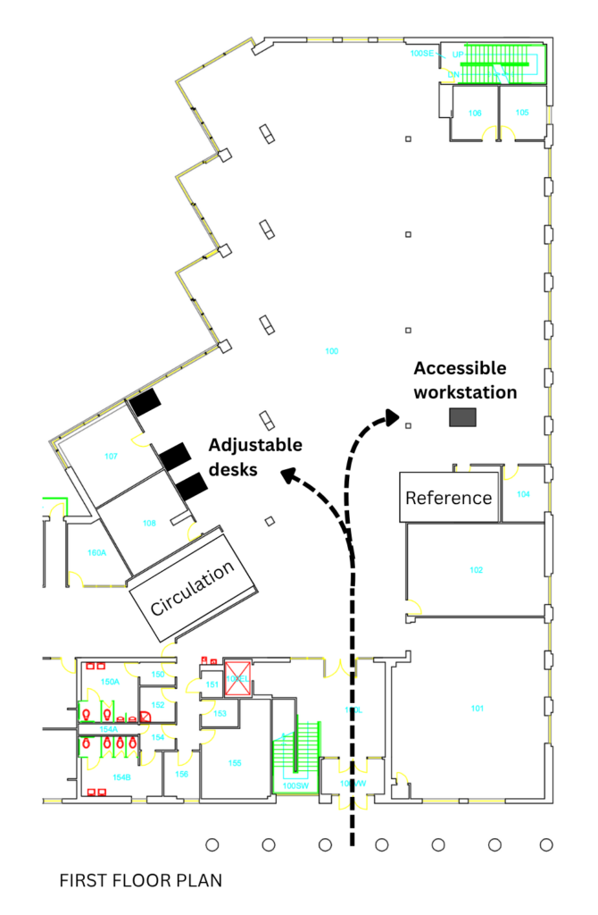 Library Accessibility map WSU Vancouver WA
