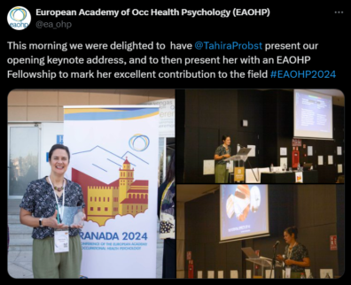 An Instagram post from EAOHP recognizing the award