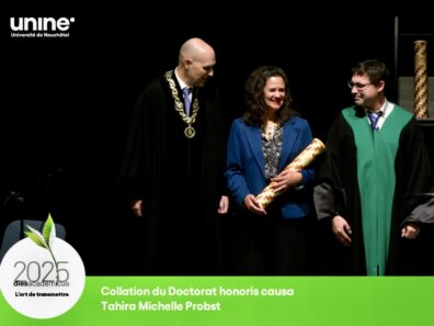 Dr. Probst receiving the honorary doctorate