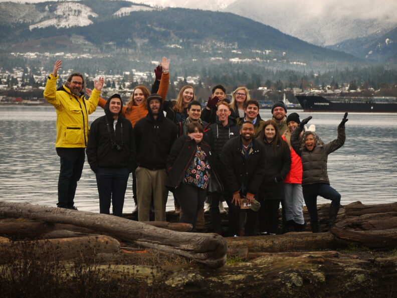 LA students and faculty on a study tour in Port Angeles, Washington.