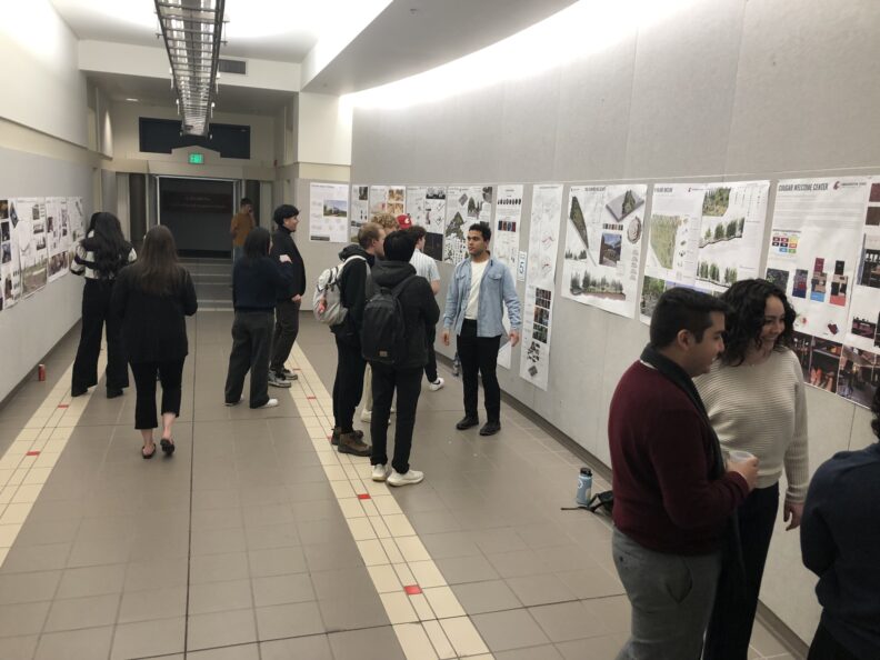 Readying for review week in Carpenter Hall.