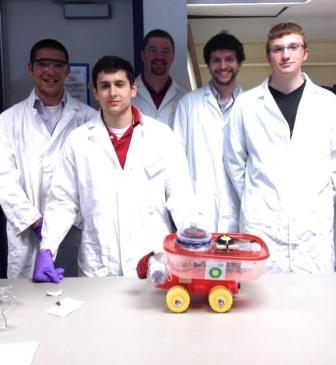 WSU chemical engineering students with ChemE Car
