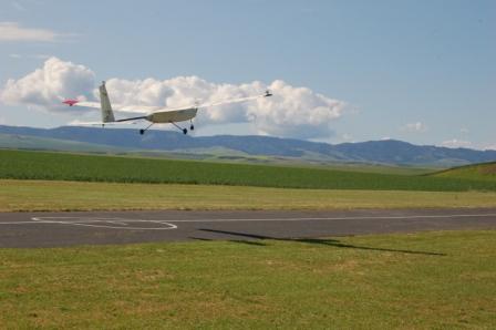 Genii, WSU's prototype unmanned aerial vehicle, in flight