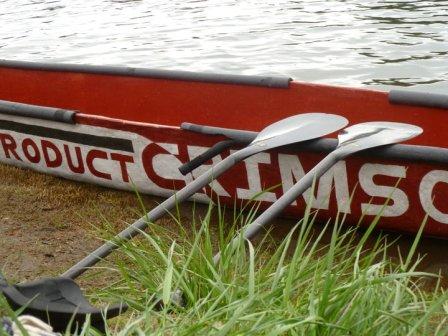 WSU's canoe used in the National Concrete Canoe Race.