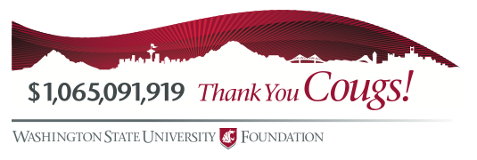 $1,065,091,919 Thank you Cougs! banner.
