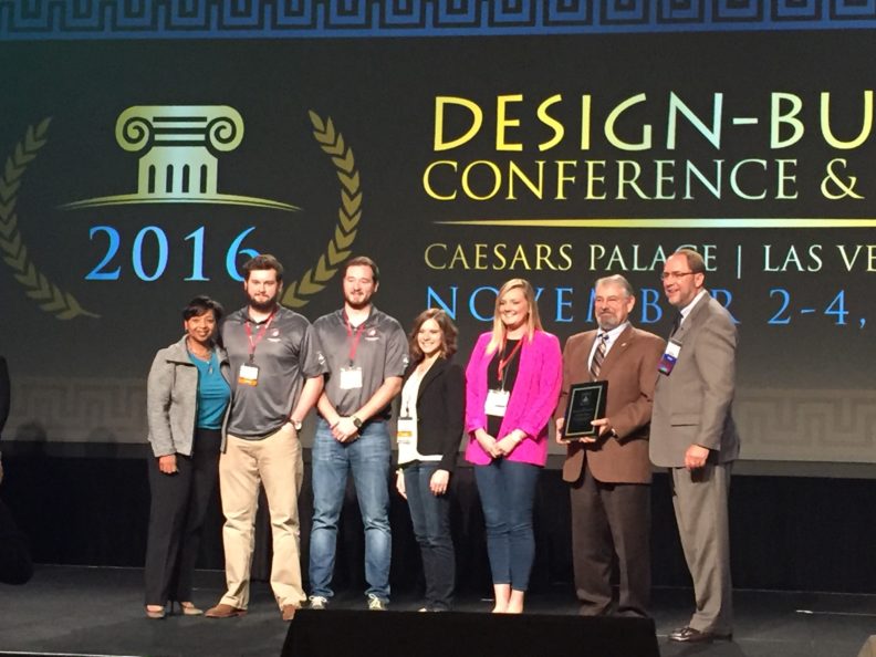 Washington State University construction management and design students at the Design-Build Institute of America’s national student competition in Las Vegas.