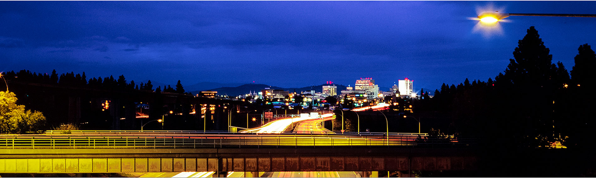 Spokane at night