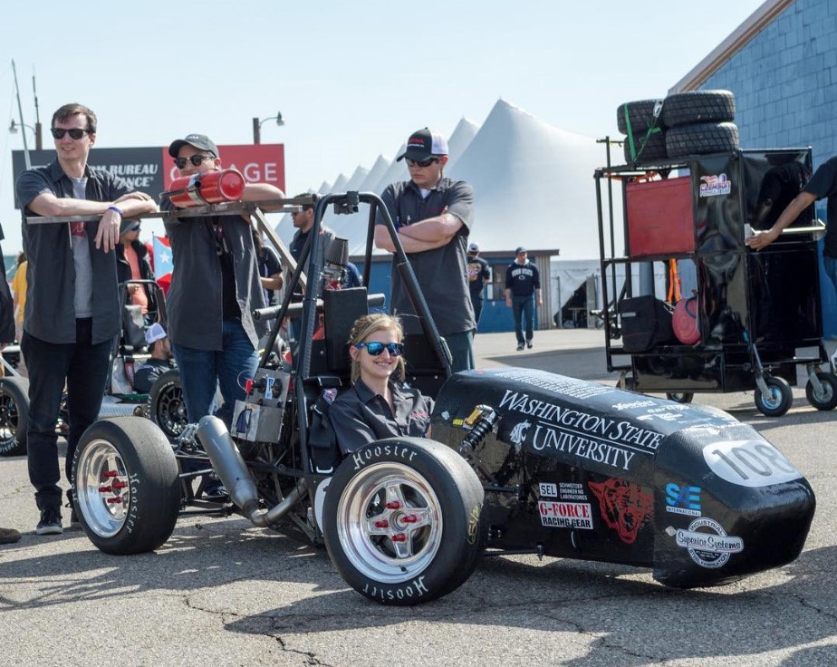 Lyons in the driver’s seat during SAE Nationals in Michigan.