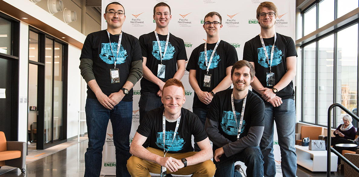 Six members of the Computer Security Group posing for a photo at PNNL.