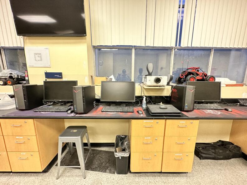 Computers setup in the community studio