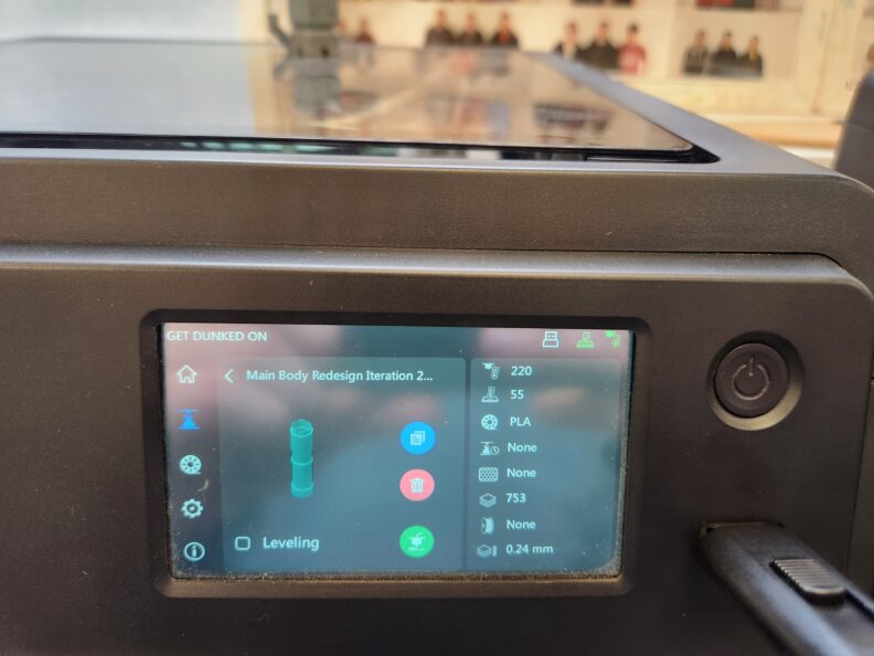 Picture of Adventurer 5M Pro in progress print interface