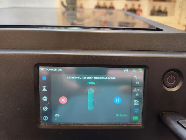 Picture of Adventurer 5M Pro in progress print interface