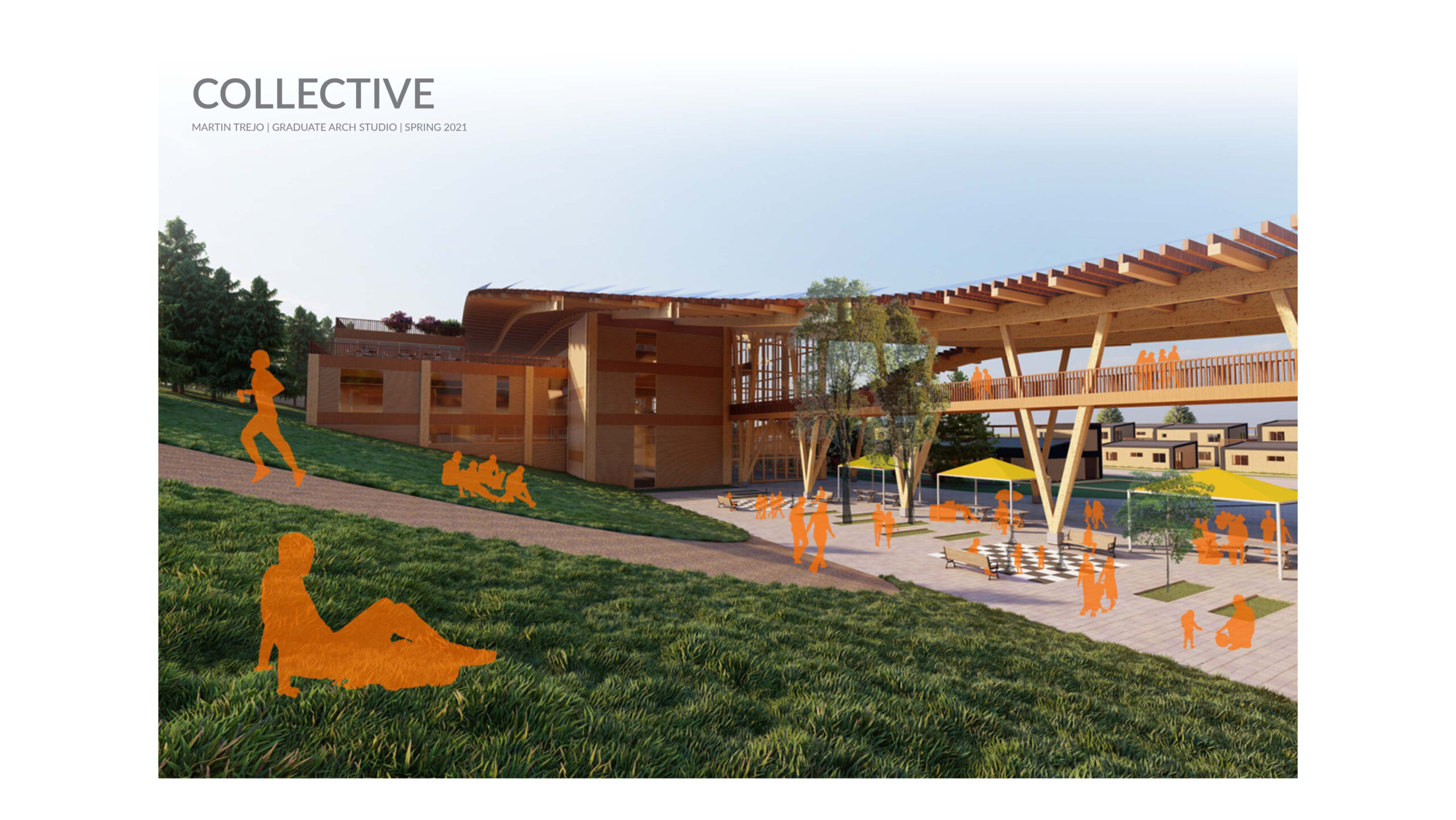 Sample images of page layout for the magazine, showing the relationship between the text and images.