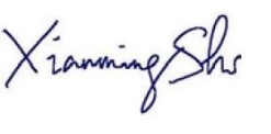 Xianming Shi's signature.
