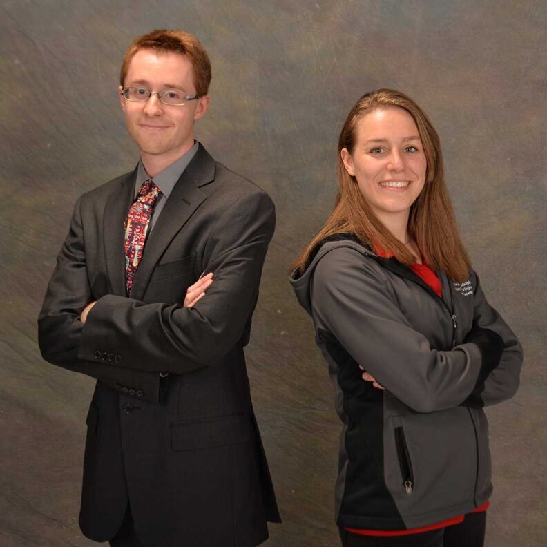 Jake Gray and Jenny Voss.