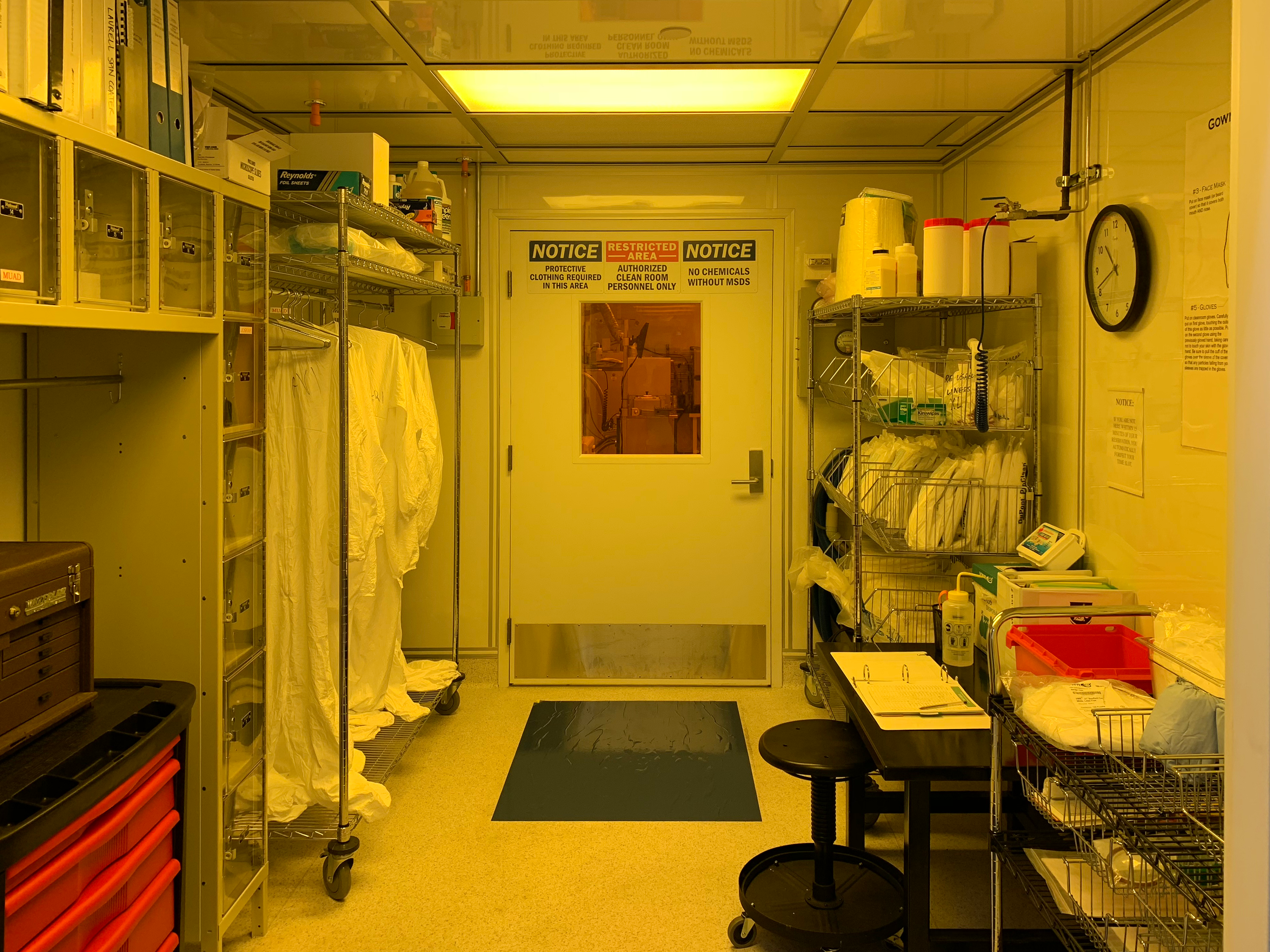 Center for Materials Research, entrance to Micro fabrication Clean Room.