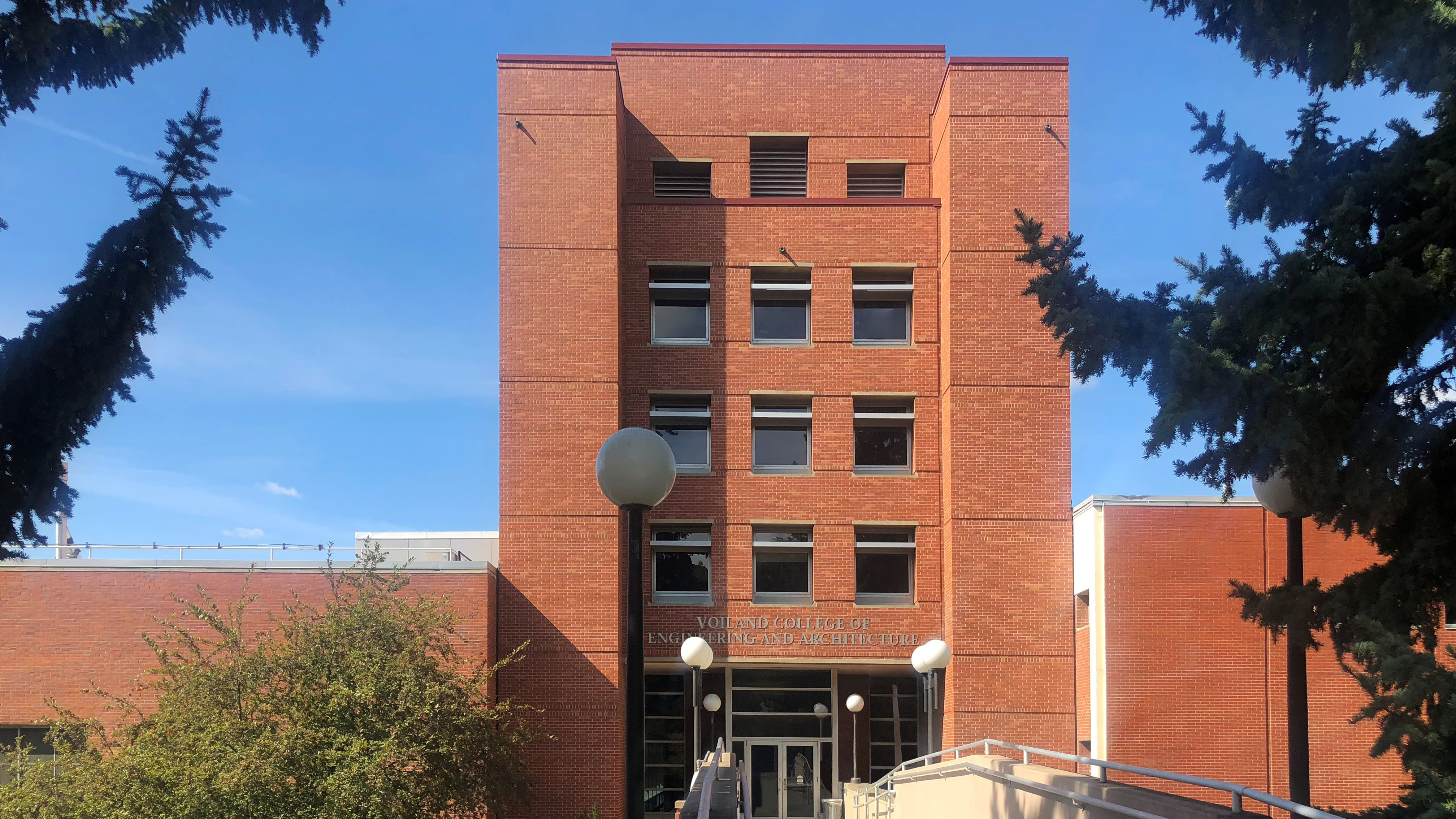 EEME, exterior view of main bridge entrance.