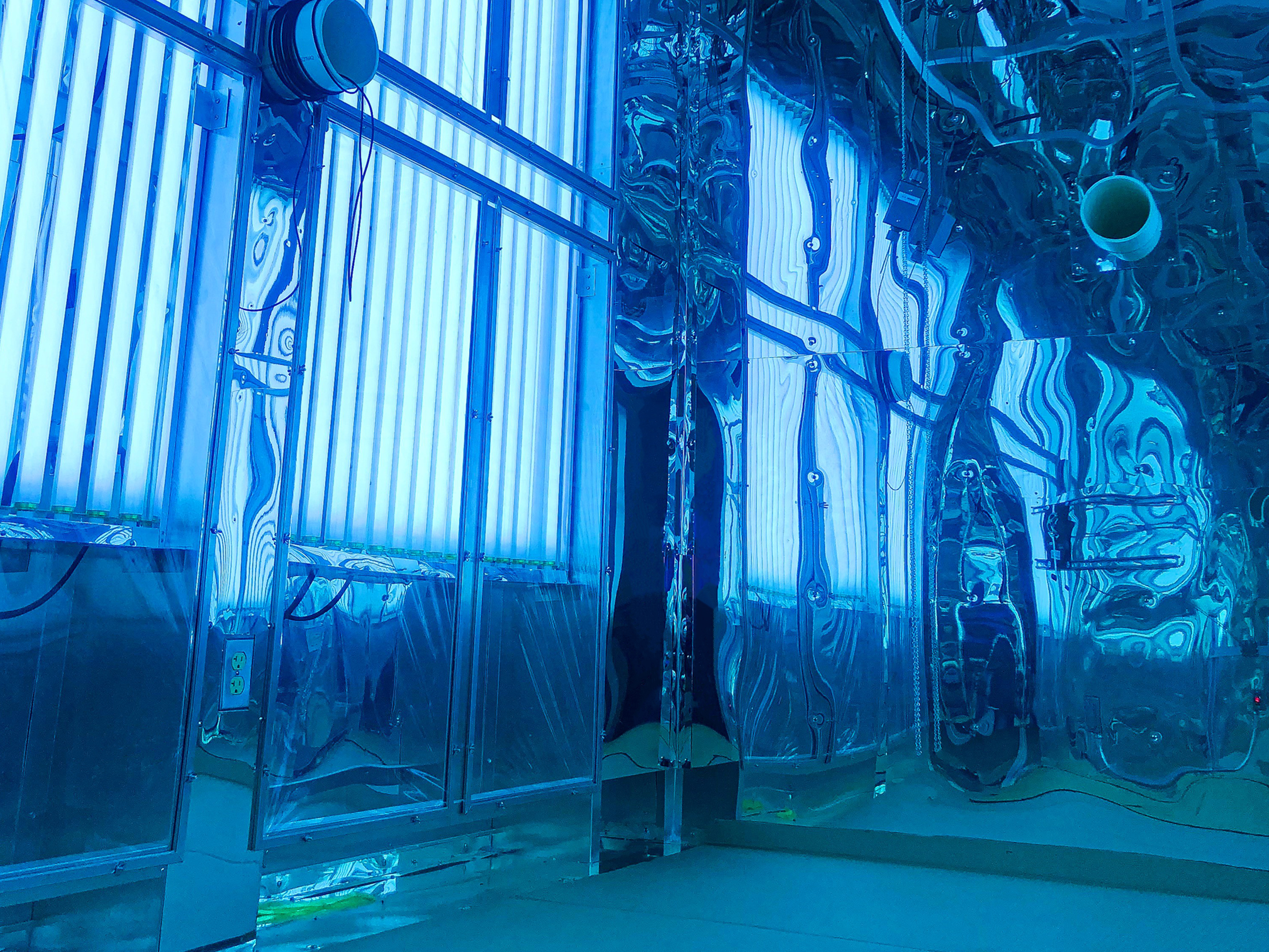 Interior view of the smog chamber in the Paccar Environmental Technology Building.