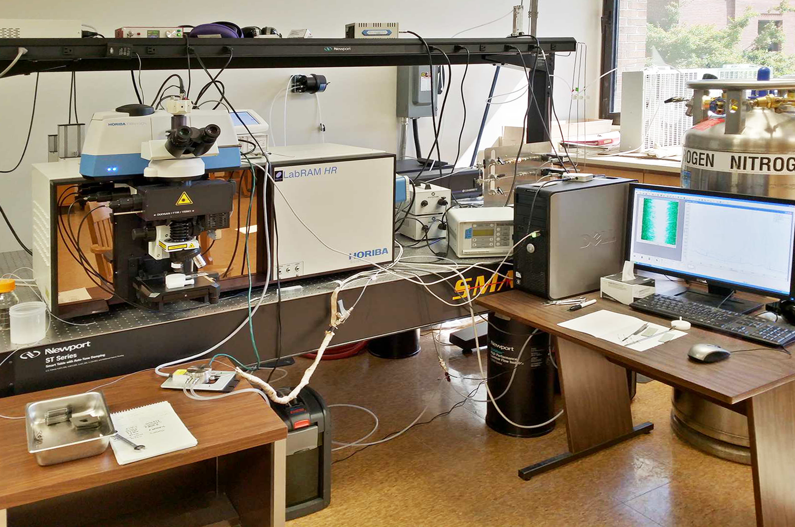 LabRAM HR Microscope system at the VSCEB Surface Analysis Center.