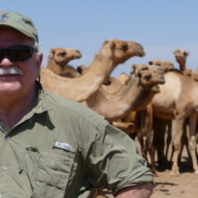 Bryan Slinker in Marsabit Kenya with camels