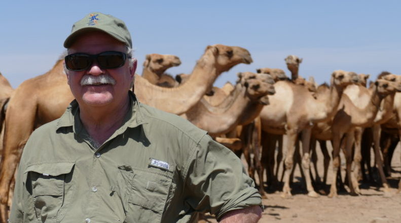Bryan Slinker in Marsabit Kenya with camels