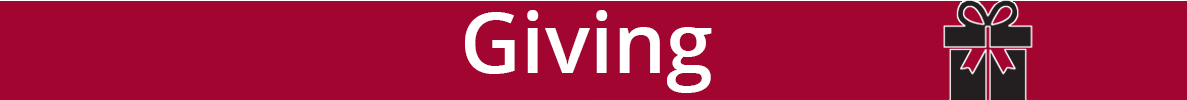 Red banner that says Giving
