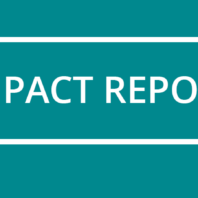 Teal banner that reads Impact Report