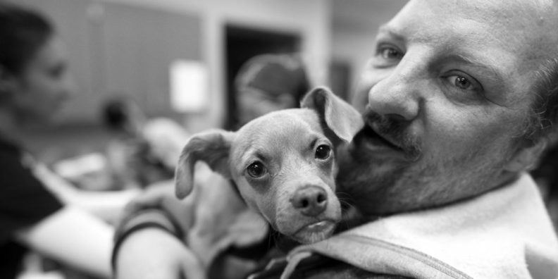 Man with dog