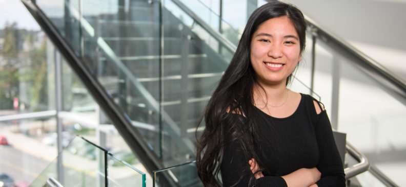 Shi Min Tan on stairwell