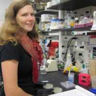 Katherine Rempe in a laboratory