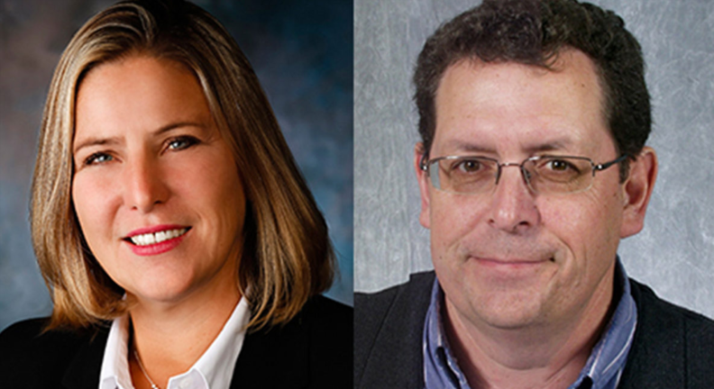 Headshots of Jill McCluskey and Tom Marsh.