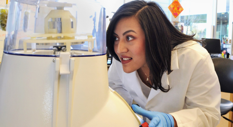 Marena Guzman in the lab.