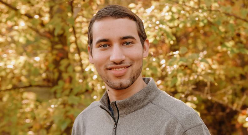 Shane Watson portrait with autumn background.