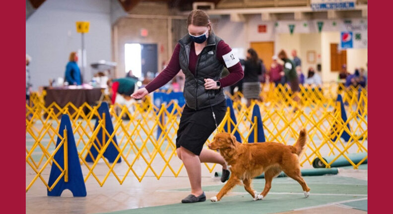 Kady Audette showing her dog.