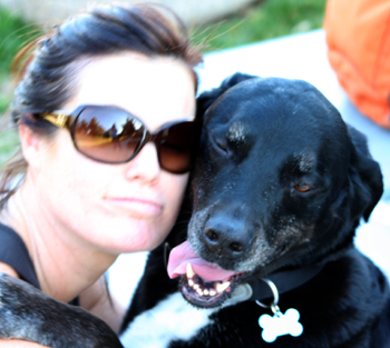 Close up of Jacquelyn and Gus.